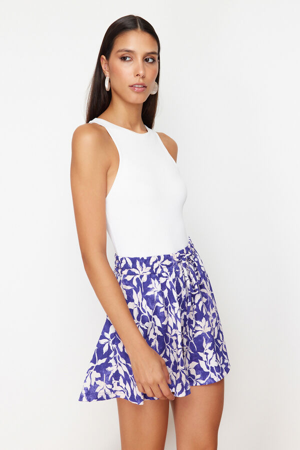 Trendyol Bermudas de cintura el&aacute;stica morado/lila