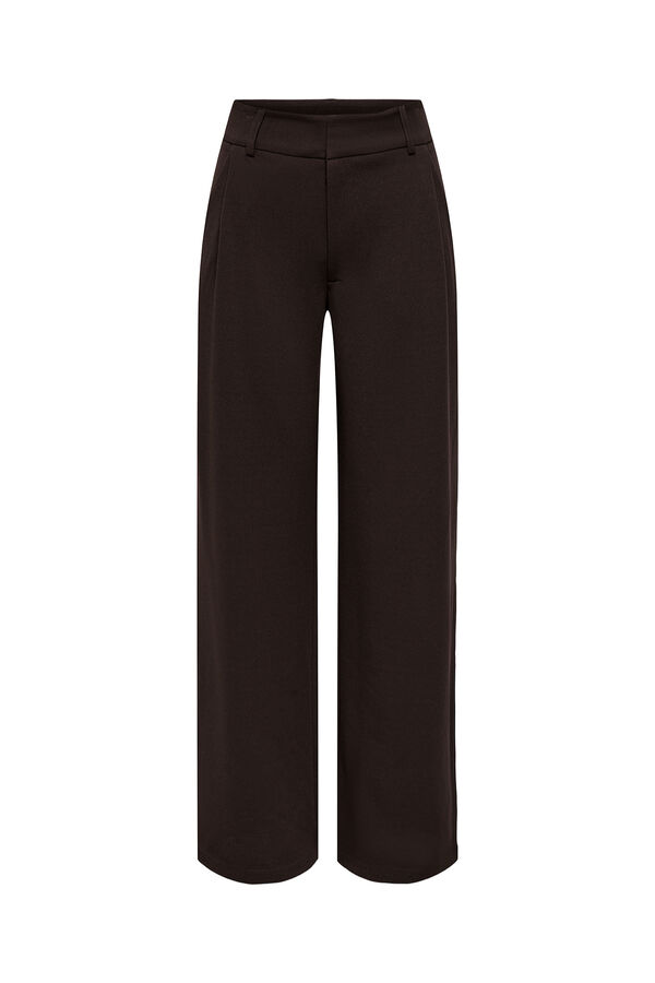 JDY Wide-leg long trousers nude