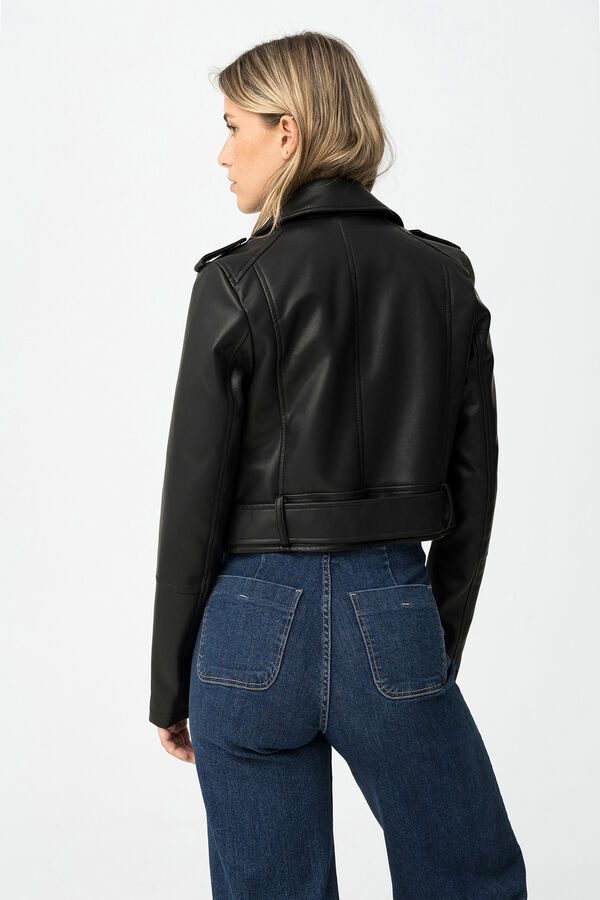 Tiffosi Young Slim fit biker jacket Crna