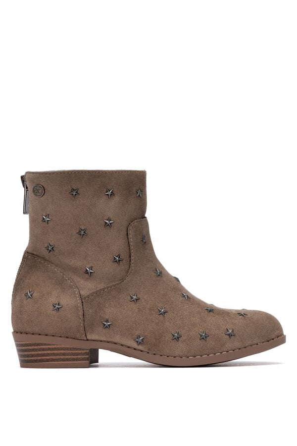 XTI Star cowboy ankle boot nude