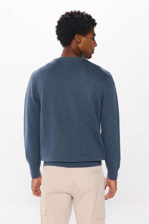 Springfield Plain colour jumper steel blue