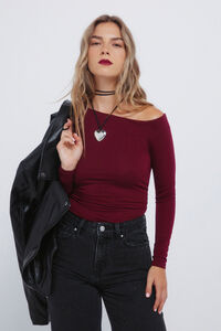 Springfield Fitted T-shirt with asymmetrical neckline