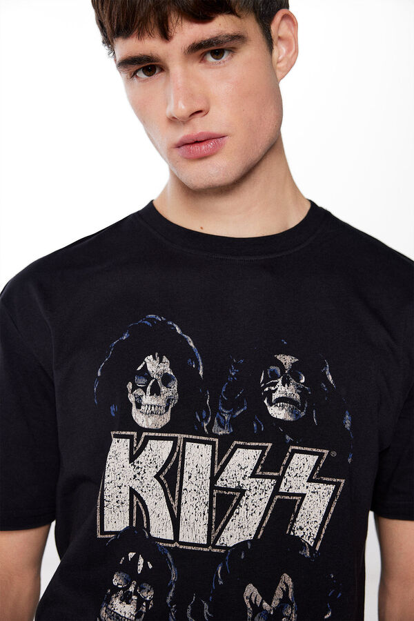 Springfield Camiseta Kiss Skulls negro