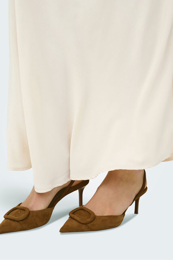 JDY Falda larga fluida blanco