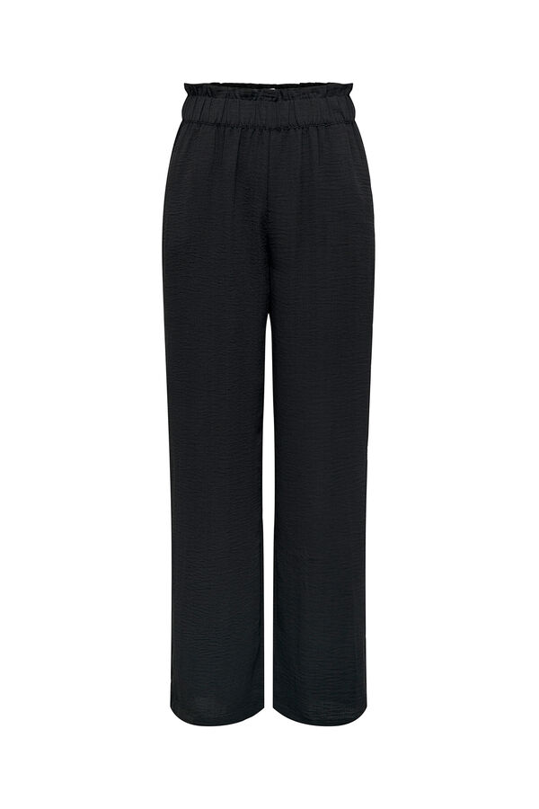 JDY Long wide trousers black
