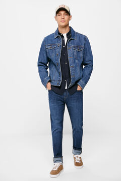 Springfield Medium-dark wash slim fit ultra-lightweight jeans bluish