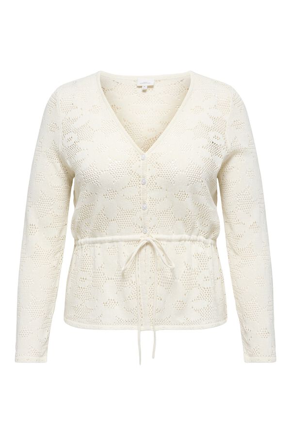Only Carmakoma Plus size cardigan style top white