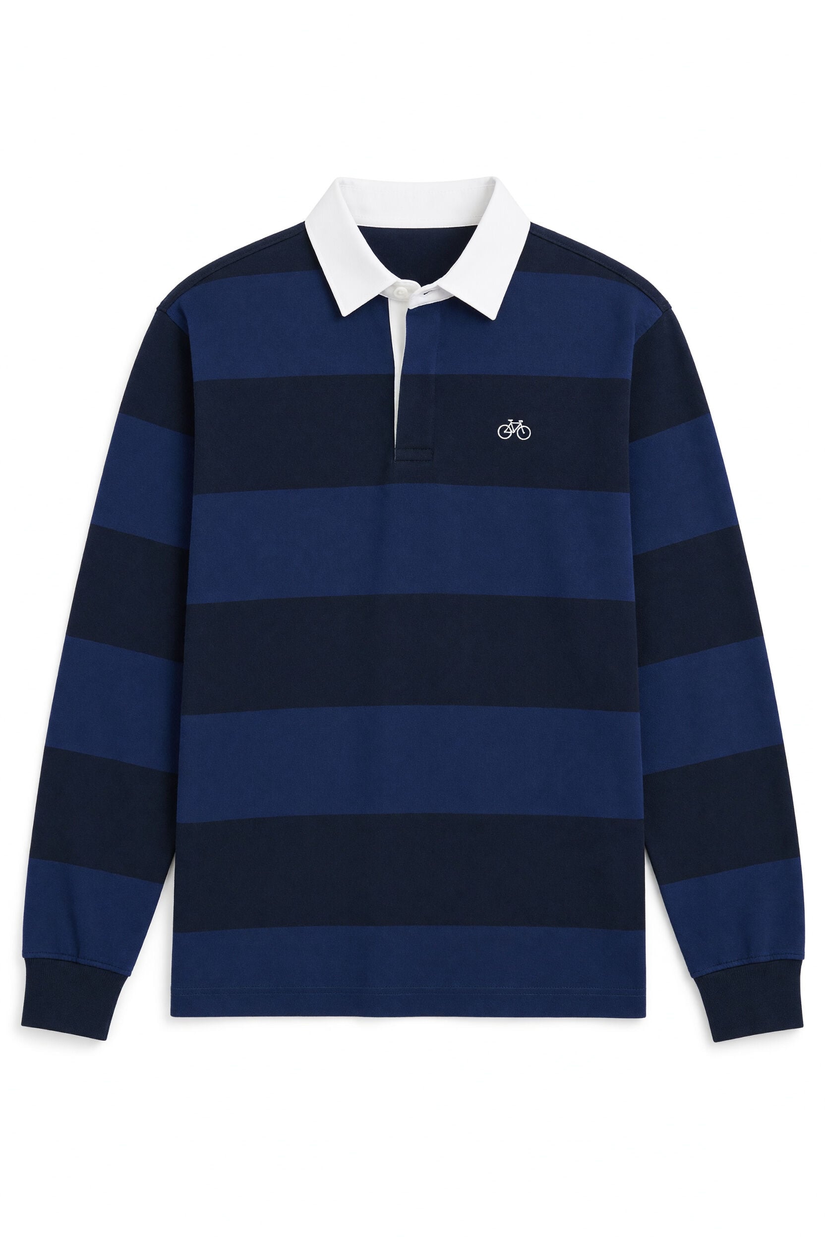 Springfield Striped woven rugby polo shirt