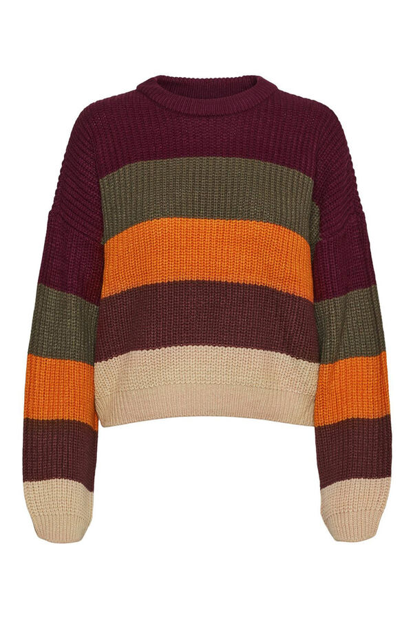Springfield Round neck knit jumper brown