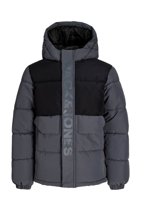 Jack & Jones Junior Puffer jacket with hood grey