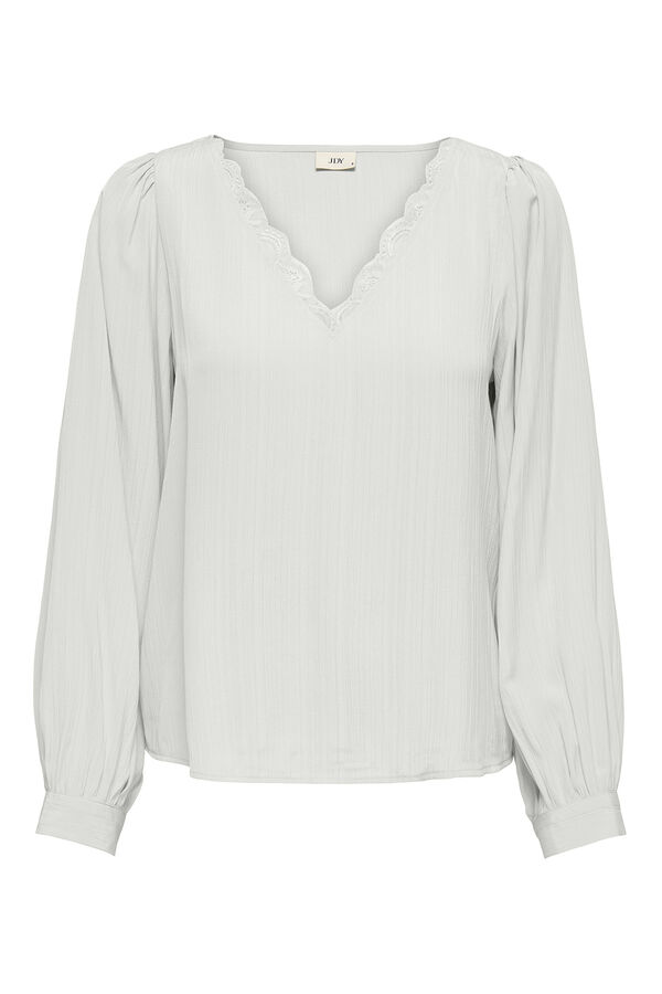 JDY Blusa manga comprida fluida branco