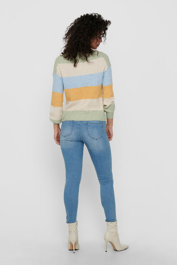 Springfield Striped knit jumper zelena