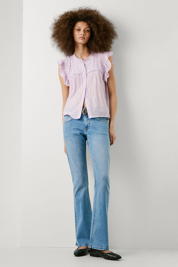 Pepe Jeans Pantal&oacute;n denim flare tiro bajo Pimlico azul