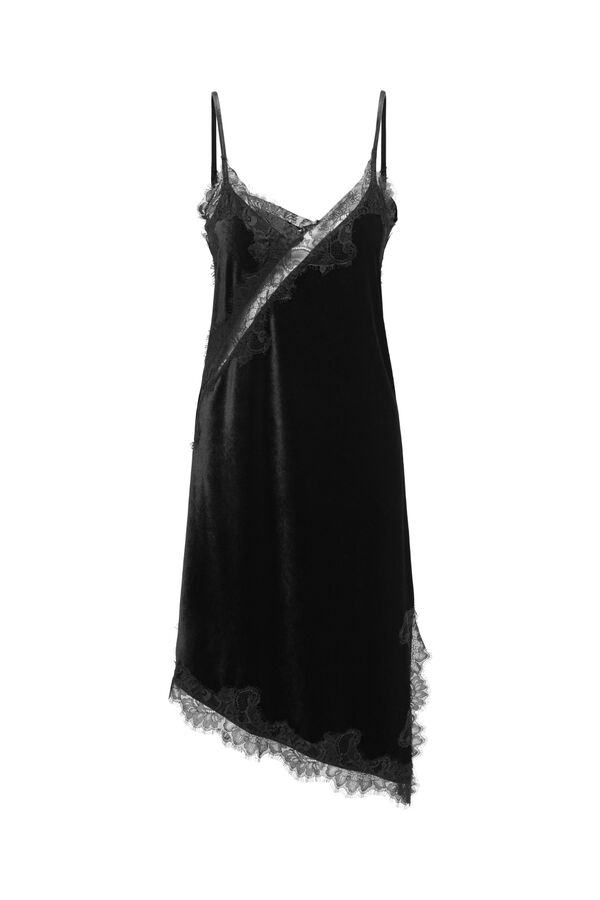 JDY Velvet lace short dress black