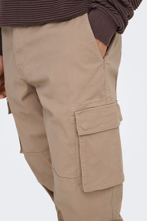 Only & Sons Cargo long trousers nude