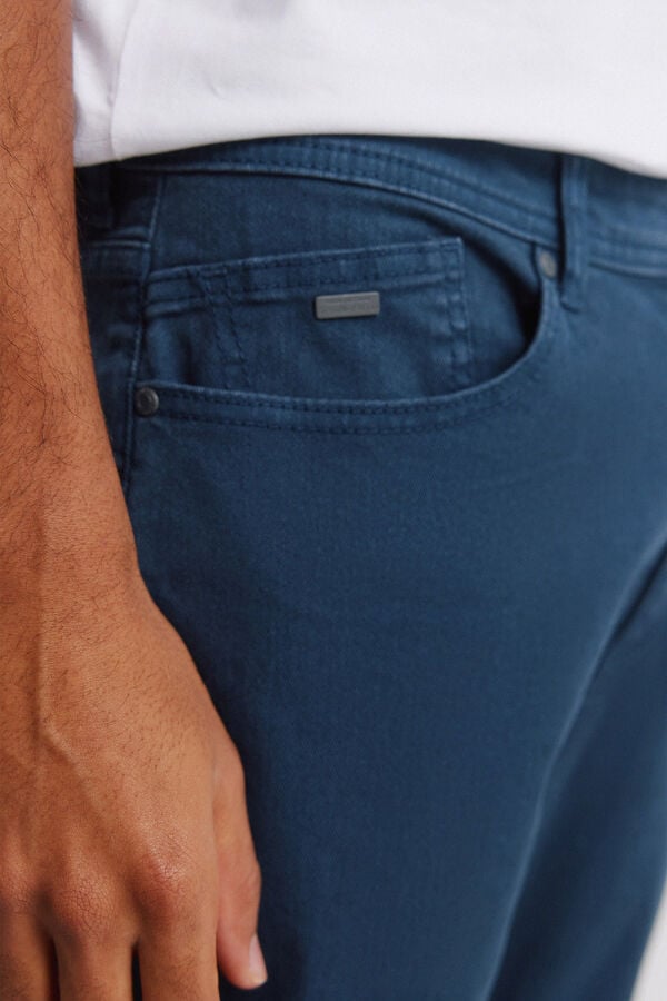 Springfield Cal&ccedil;as 5 bolsos lavagem slim fit azul