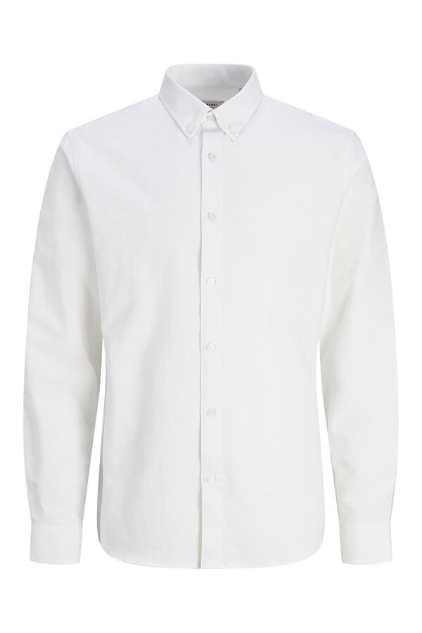 JJ REBEL lang&auml;rmelig formelles Hemd Wei&szlig;
