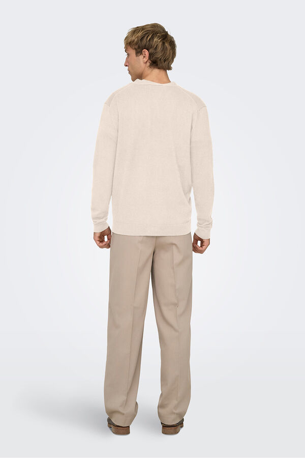 Only & Sons Regular fit cardigan brown