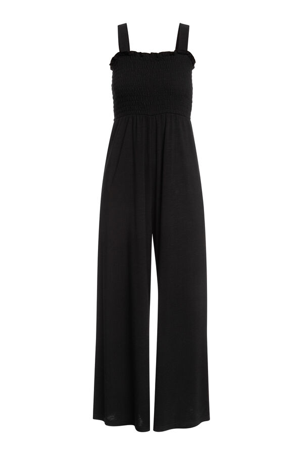 Springfield Women's jumpsuit with ruched body crna