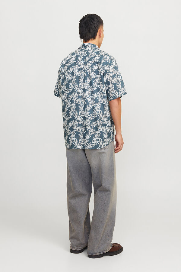 Jack & Jones Camisa manga corta oversized gris