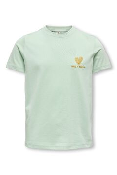 Only Girls Camiseta de manga corta con estampado frontal