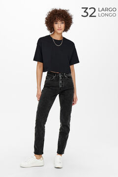 Springfield Mom fit 5-pocket jeans black