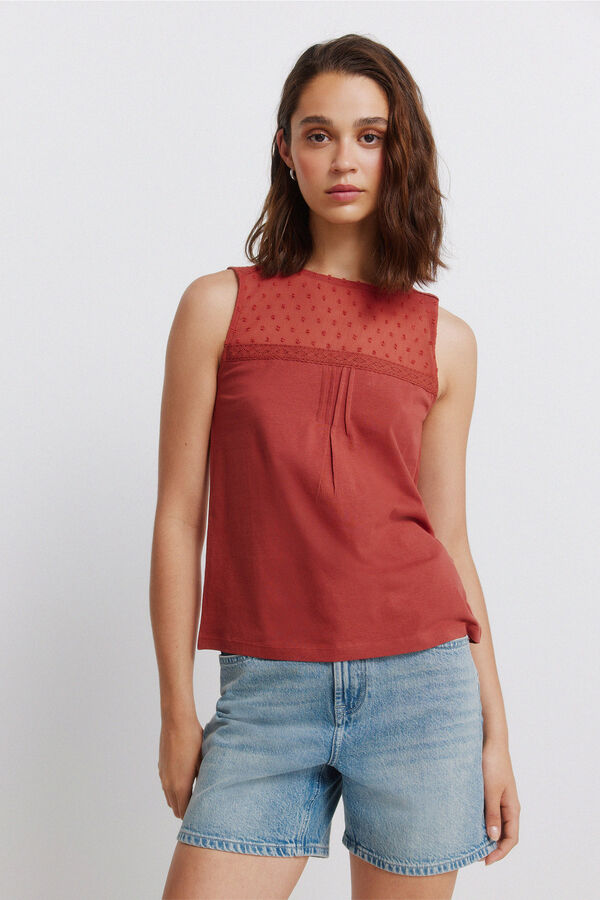 Springfield Plumetis vest top red