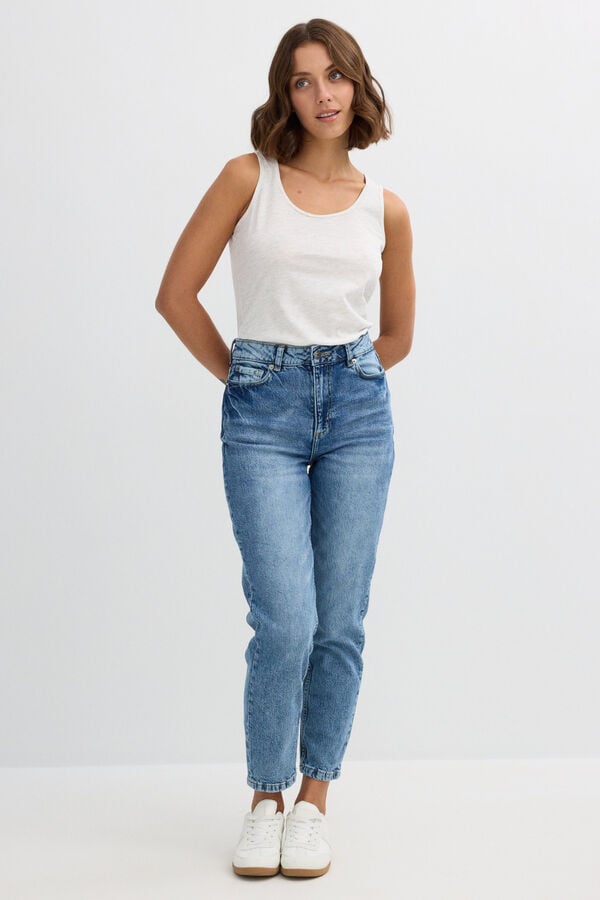 Inside Basic racer back T-shirt grey