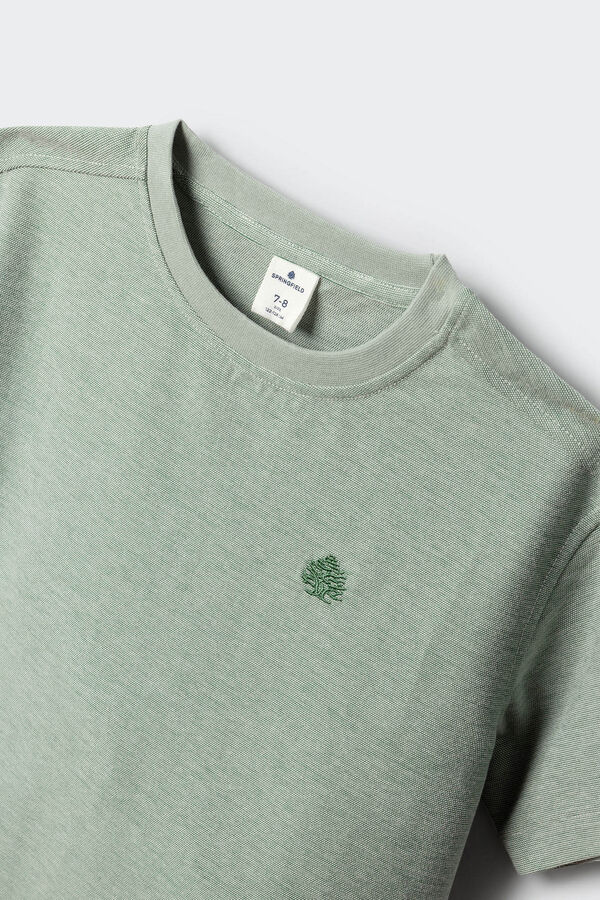 Springfield Kids Majica kratkih rukava od Oxford tkanine za dečake Zelena