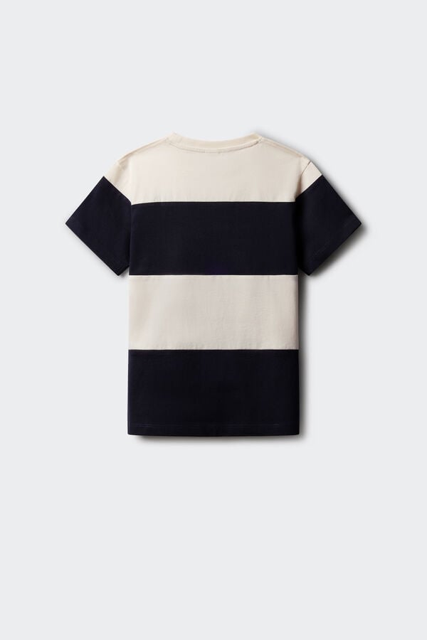 Springfield Kids T-shirt de manga curta marinheira para menino branco