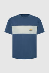 Springfield T-shirt color block azul