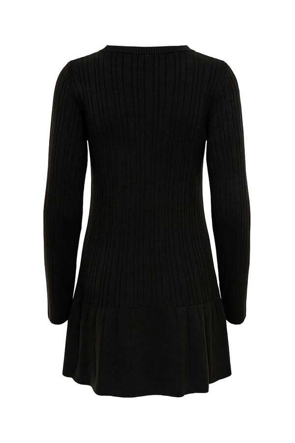 Only Vestido corto volante negro