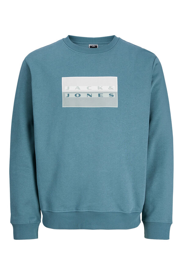 Jack & Jones Sudadera b&aacute;siga logo turquesa