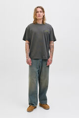 Jack & Jones Camiseta back print gris