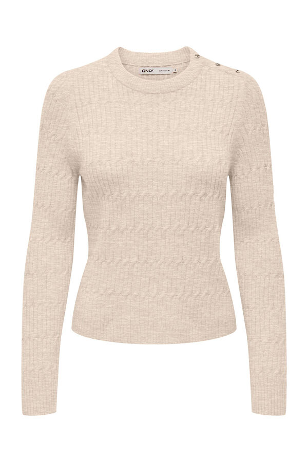 Springfield Textured jersey-knit jumper white