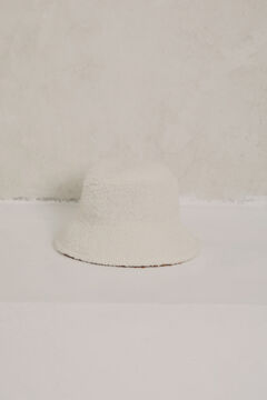 Springfield Bucket hat with faux shearling medium beige
