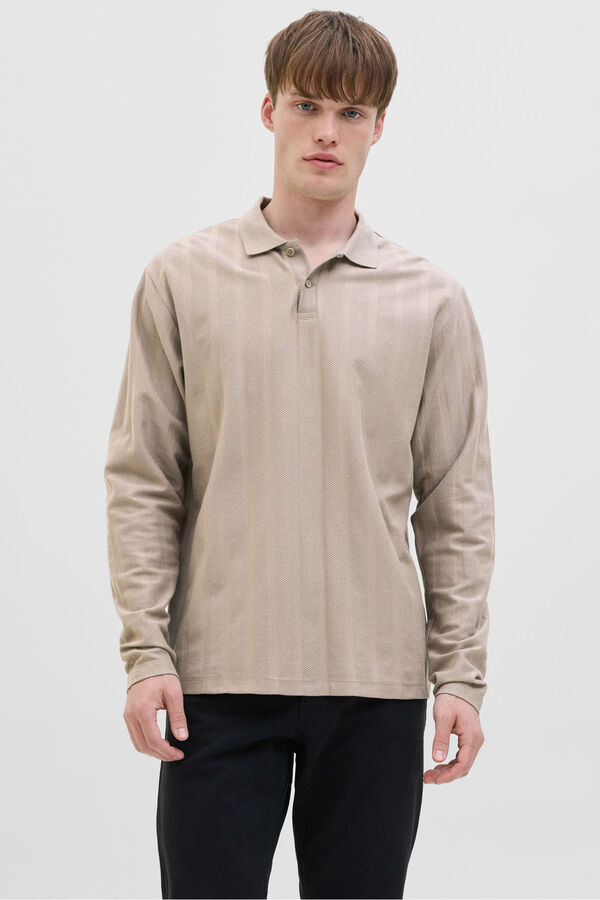 JJ REBEL long sleeve polo shirt grey