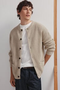 Springfield Cardigan knit jersey-knit buttons