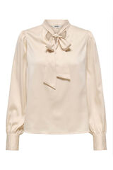 Only Bluse mit Satiniert Beige