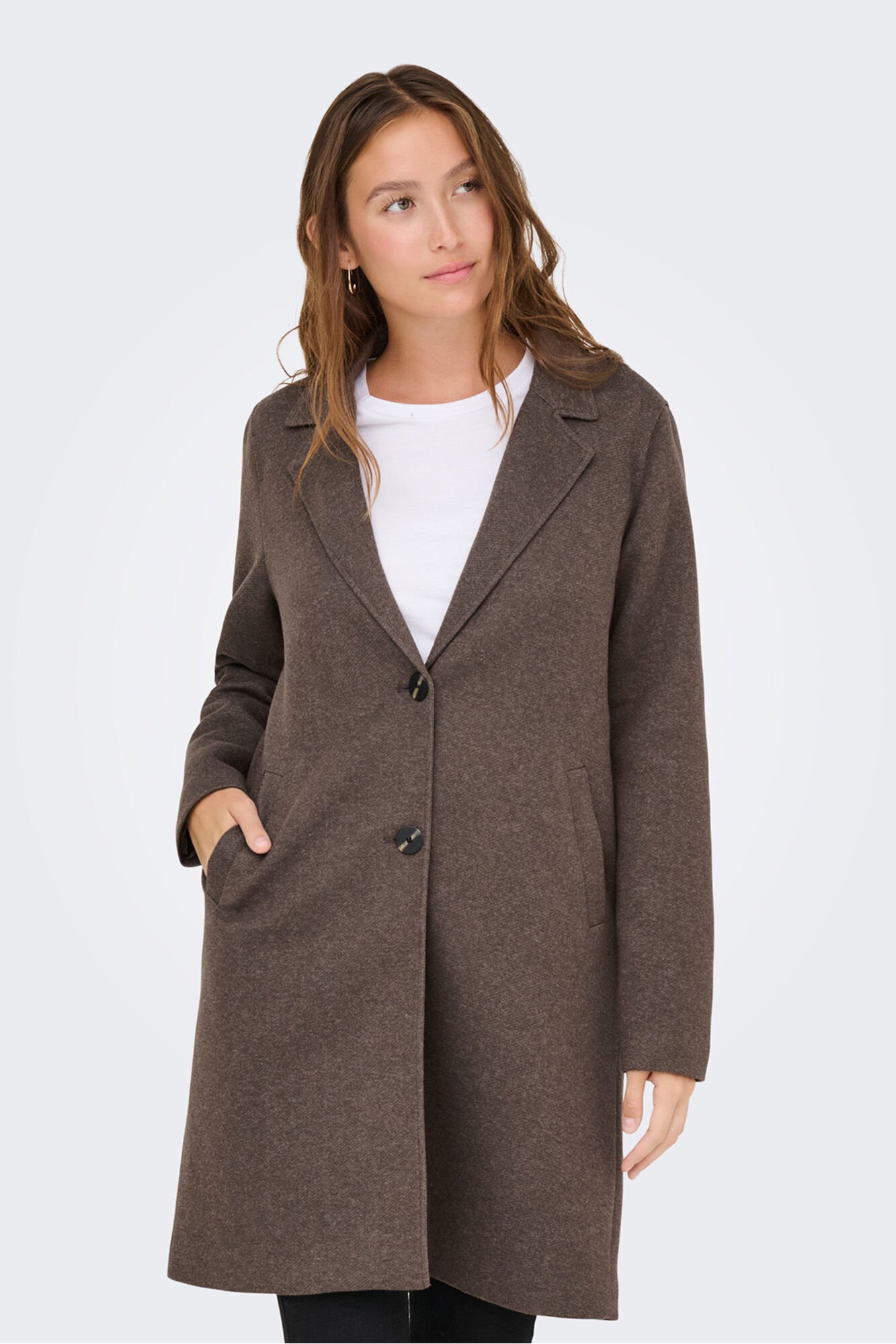 Only Sobretudo longo de pano 