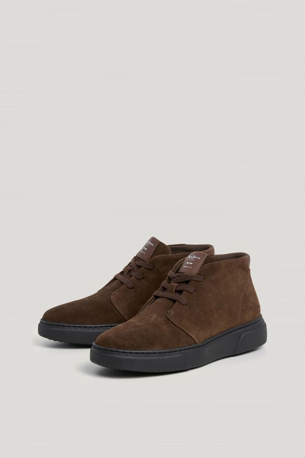 Pepe Jeans Lightweight suede boots brown