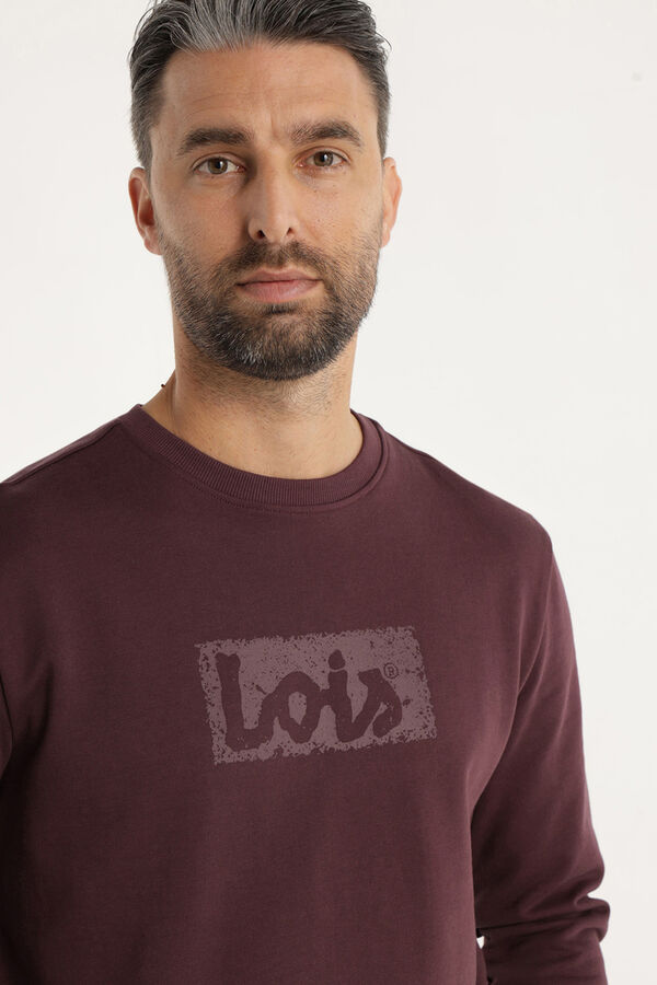 Lois Sudadera Cuello Caja burdeos