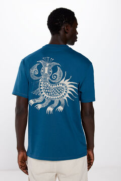 Springfield Camiseta Roots estampado espalda azul