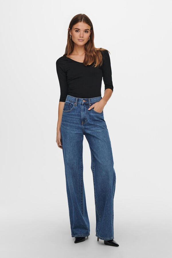 Only Jeans wide azul