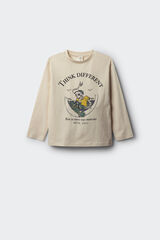 Springfield Kids Camiseta de manga comprida com estampado de caveira skatista para meninos estampado