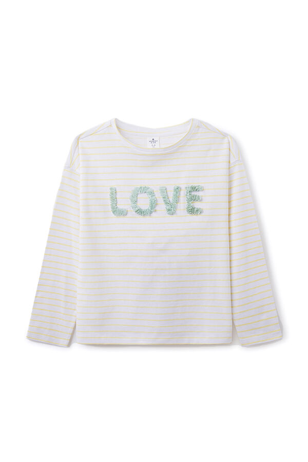 Springfield Girls' "Love" T-shirt Žuta