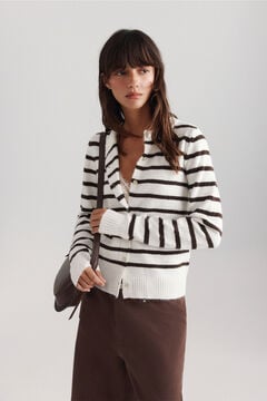 Springfield Soft touch knit jacket beige