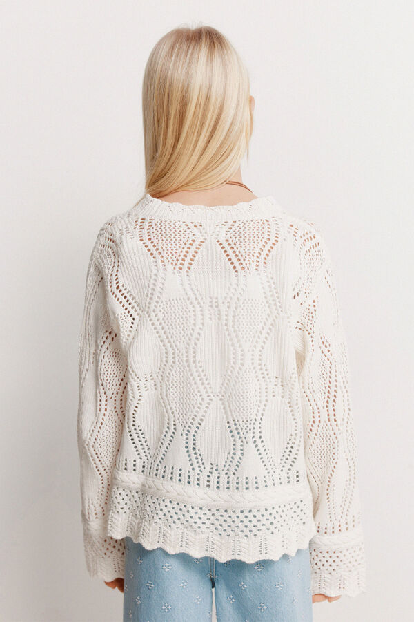 Springfield Kids Cardigan calados ni&ntilde;a beige