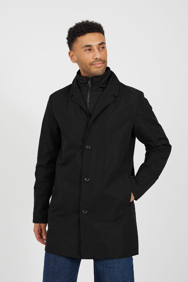 Brave Soul Double-layered coat black