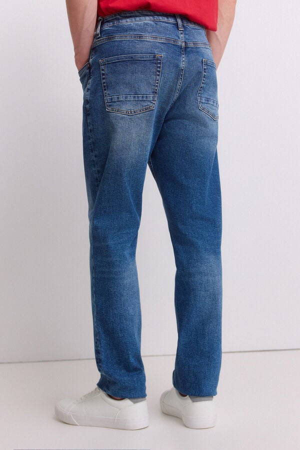 Springfield Dark wash slim fit jeans blue